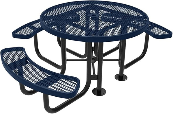 COATEDOUTDOORFURNITURE Heavy-Duty Portable Outdoor Picnic Table with Umbrella Hole - Photo 1
