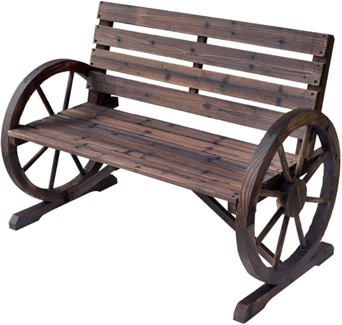 Yard Benches, Outdoor Garden Bench,Fir Wood Patio Park Bench, Patio Loveseat for Porch Garden Lawn Patio Seating Benches 41.5" L x 23.25" W x 29.5" H