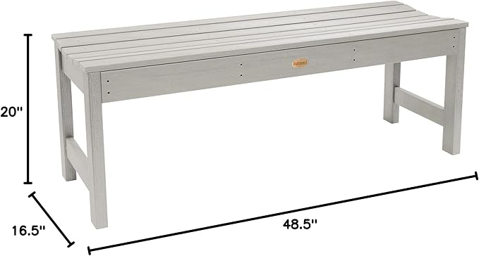 Highwood Lehigh Picnic Bench, 4ft, Harbor Gray