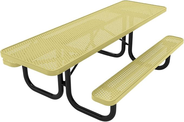 Coated Outdoor Furniture Heavy-Duty Portable ADA-Compliant Outdoor Picnic Table - Photo 1