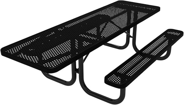 Coated Outdoor Furniture Heavy-Duty Portable ADA-Compliant Outdoor Picnic Table - Photo 1