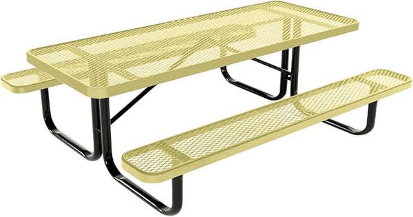 COATEDOUTDOORFURNITURE Heavy-Duty Portable Outdoor Kids Table, Expanded Metal Kids Picnic Table - Photo 1