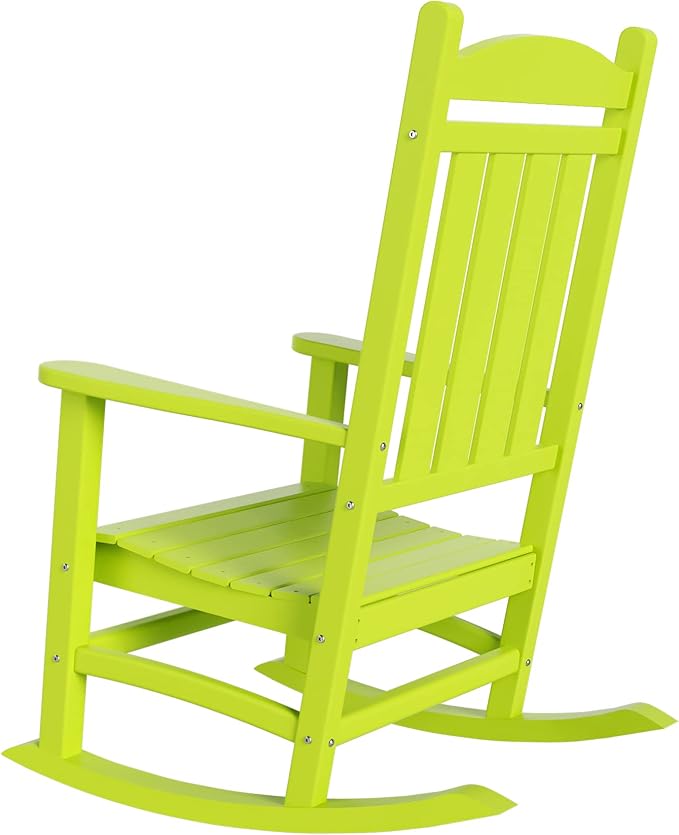 WestinTrends Malibu 3-Piece Set Outdoor/Patio Rocking Chairs (2 Seater), Lime