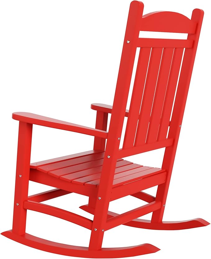 WestinTrends Malibu Outdoor/Patio Rocking Chair, Red