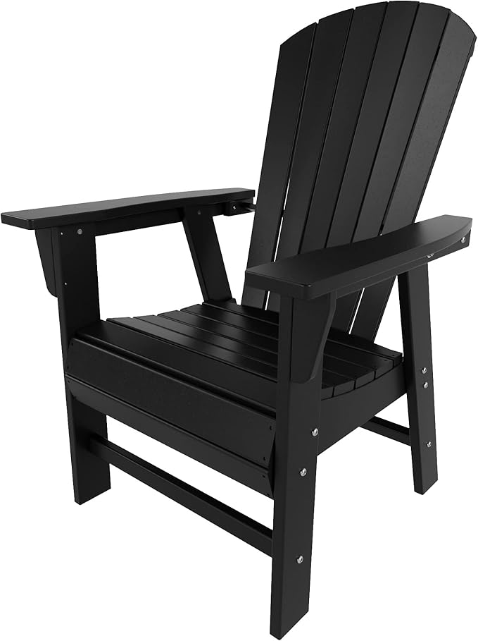 WO WESTIN OUTDOOR HDPE Altura Adirondack Dining Chair,Black