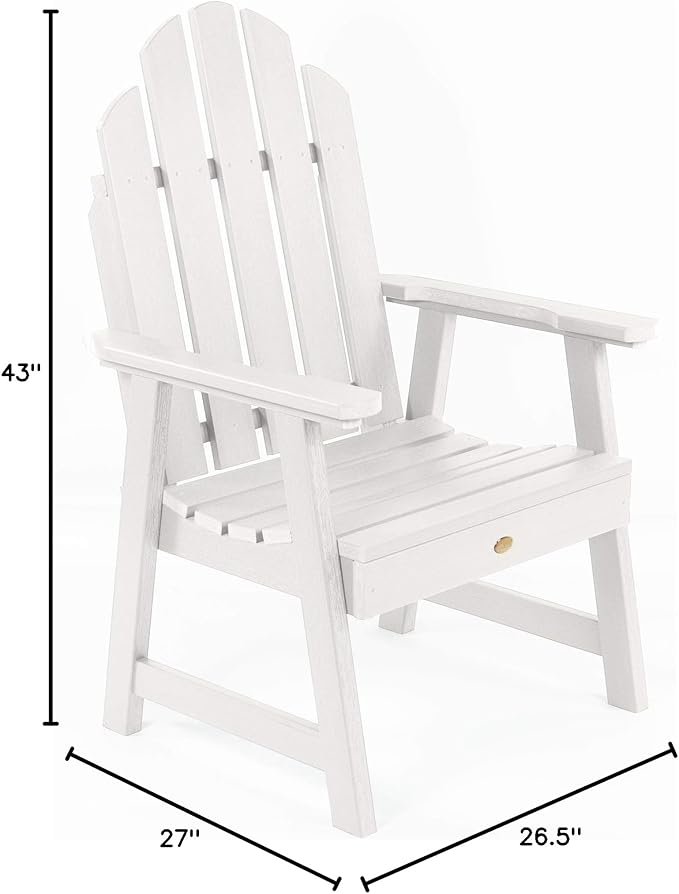 Highwood Classic Westport Patio and Garden Chair, White