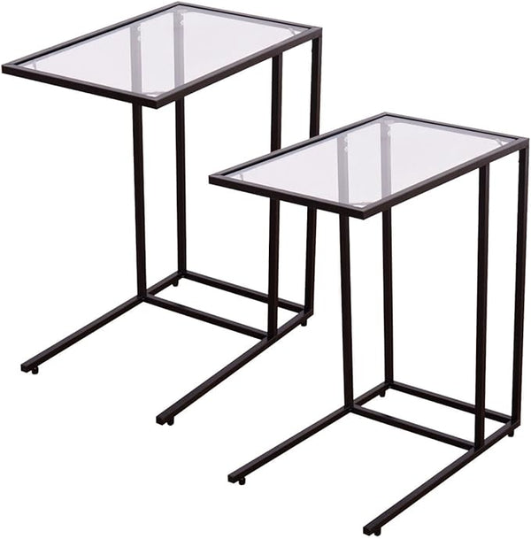 Tangkula 26" Sofa Side C-Shape Snack Table, Coffee Desk Tray End Furniture for Home Office - Photo 1