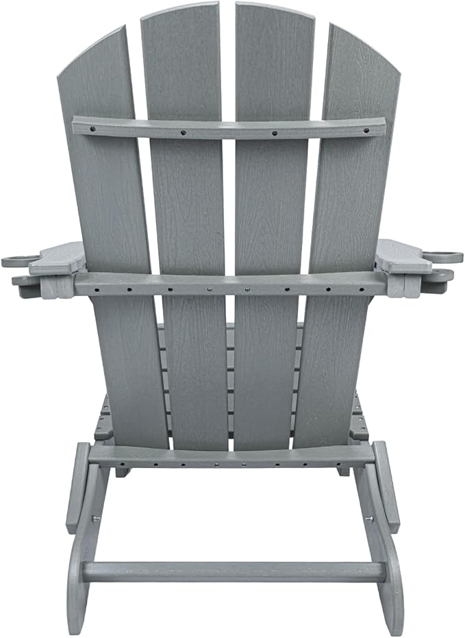 Folding Adirondack Chairs, Modern Plastic Adirondack Chair, All-Weather HDPE Fire Pit Chairs