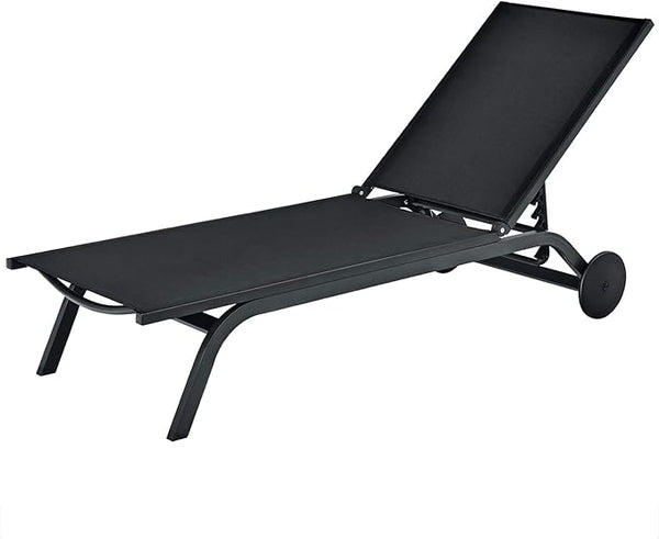 Tangkula Outdoor Aluminum Chaise Lounge, Patio Lounge Recliner Chair w/6 Adjustable Backrest - Photo 1