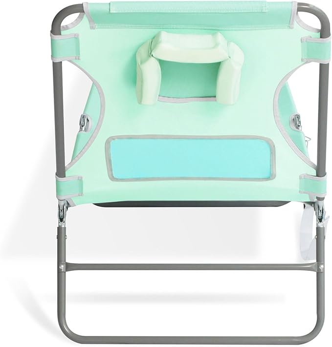 Ostrich Chaise Lounge Outdoor Lightweight Folding Adjustable Reclining Beach Chair for Tanning Pool Lake Patio Lawn Camping, Teal (3 Pack)