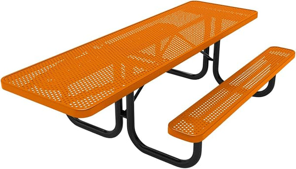 Coated Outdoor Furniture Heavy-Duty Portable ADA-Compliant Outdoor Picnic Table - Photo 1