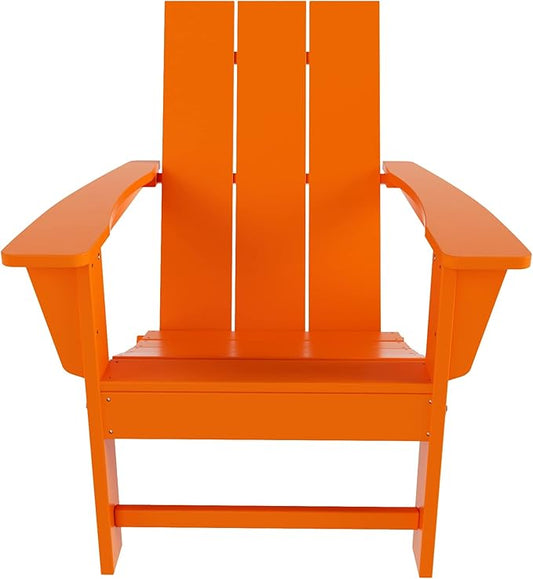 WestinTrends Ashore Modern Outdoor Folding Adirondack Chair, Orange