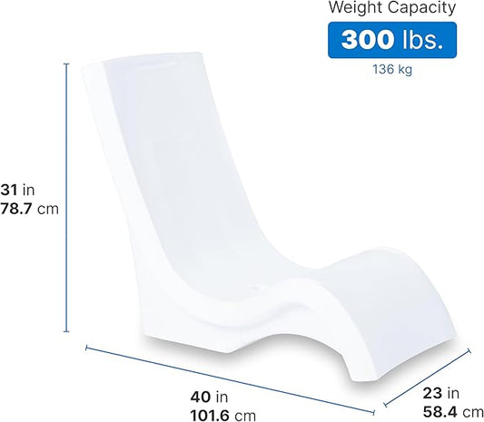 Step2 Vero Pool Chair for 9-Inch Ledge with Accessories - Lounge Chair, Pillow, Cup Holder & Phone Holder
