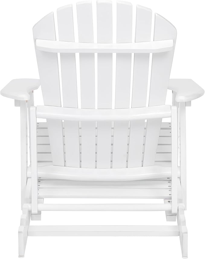 Malibu Adirondack Chair,Patio Seating,Acacia Wood,White-91