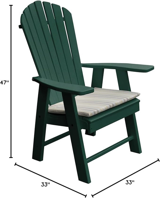 Furniture Barn USA Poly Upright Adirondack Chair, Turf Green