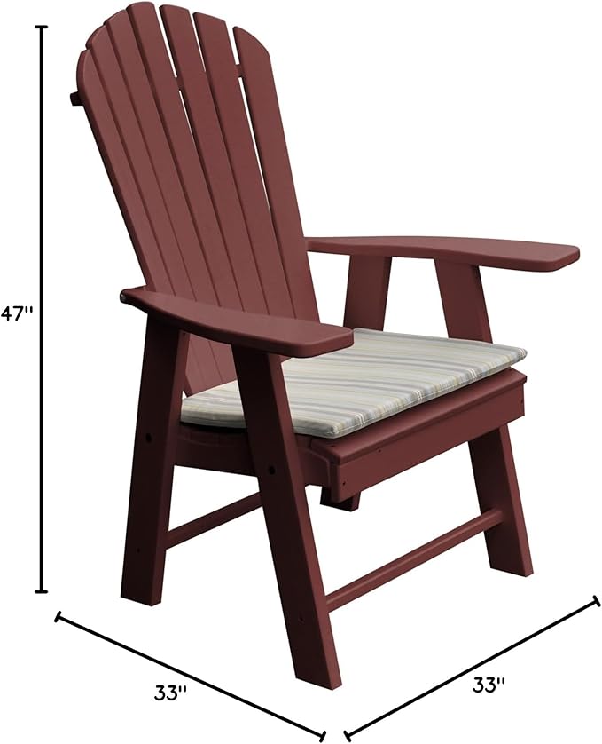 Furniture Barn USA Poly Upright Adirondack Chair, Cherrywood