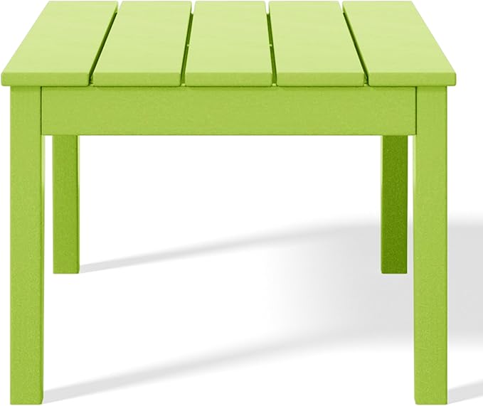 WestinTrends Malibu Low Outdoor HDPE Patio Rectangle Coffee Table, Lime