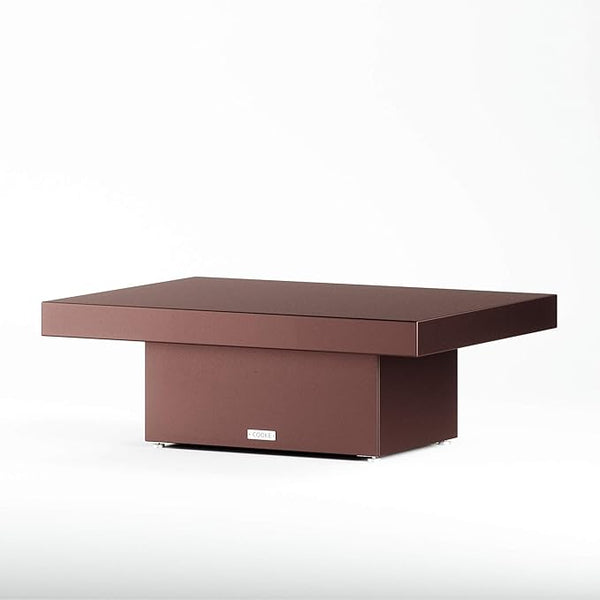 COOKE Santa Barbara Custom Contemporary Outdoor Table (Rose Cast Aluminum Top, Rose Cast Aluminum Base) - Photo 1