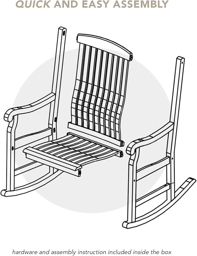 Cambridge Casual Marlow Teak Wooden Porch Rocking Chair – Durable Outdoor Rocker for Patio, Deck, and Porch – Stylish and Comfortable Wooden Rocking Chair for Relaxing in Outdoor Spaces