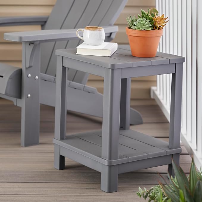 Keter Deluxe Adirondack Side Table - Gray