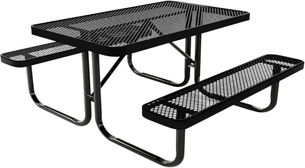 COATEDOUTDOORFURNITURE Heavy-Duty Portable Outdoor Kids Table, Expanded Metal Kids Picnic Table - Photo 1