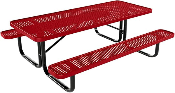 COATEDOUTDOORFURNITURE Heavy-Duty Portable Outdoor Kids Table, Punched Steel Kids Picnic Table - Photo 1