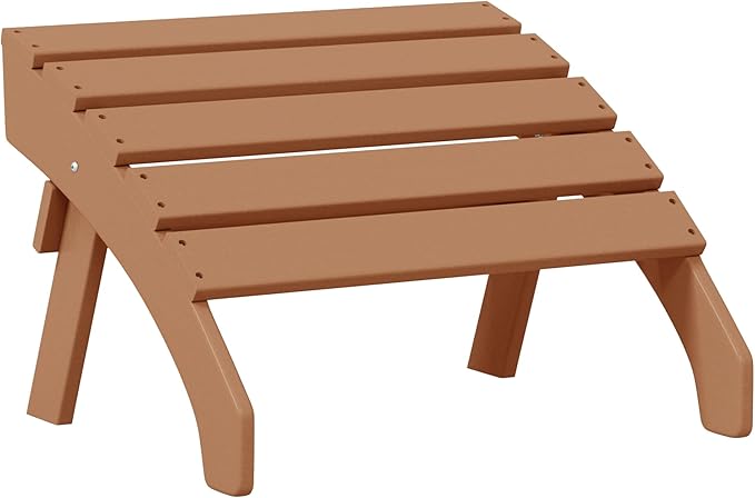 Costaelm Adirondack Chair Footrest, Patio Footstool, Ottoman Outdoor Foot Rest for Patio Waterproof, Adirondack Ottoman Patio Footstool, Teak