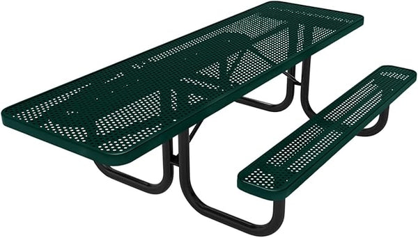 Coated Outdoor Furniture Heavy-Duty Portable ADA-Compliant Outdoor Picnic Table - Photo 1