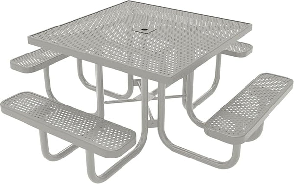 COATEDOUTDOORFURNITURE Heavy-Duty Portable Outdoor Picnic Table with Umbrella Hole - Photo 1