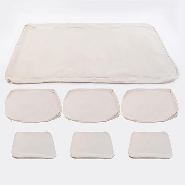 SAFAVIEH Couture Outdoor Collection Montford Beige 3-Seat Bench Casing Upholstery Removable Cover Fabric - Photo 1