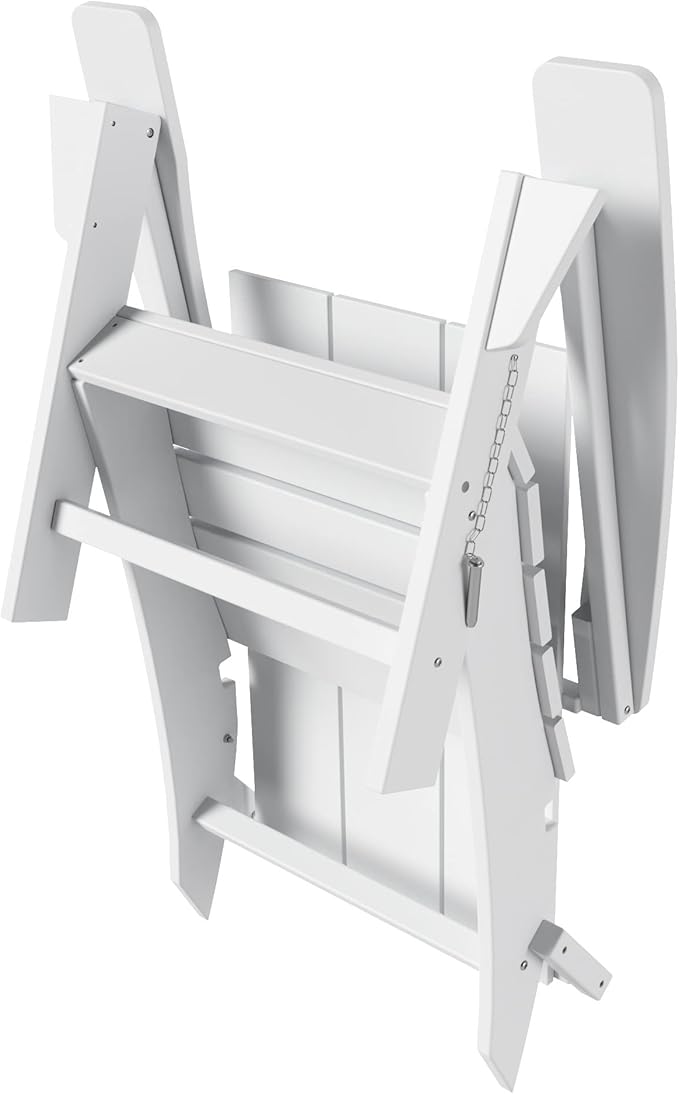 WestinTrends Ashore Modern Outdoor Folding Adirondack Chair (Set of 4), White