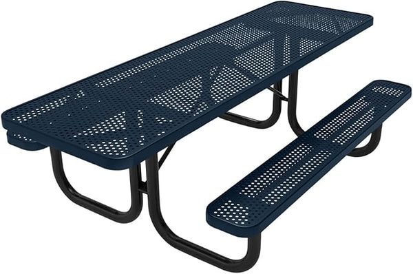 Coated Outdoor Furniture Heavy-Duty Portable ADA-Compliant Outdoor Picnic Table - Photo 1