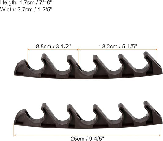 PATIKIL Chaise Adjustment Bracket, 10 Pack 5 Position Lawn Yard Multi Position Back Support Adjuster for Outdoor Lounge Patio, Brown