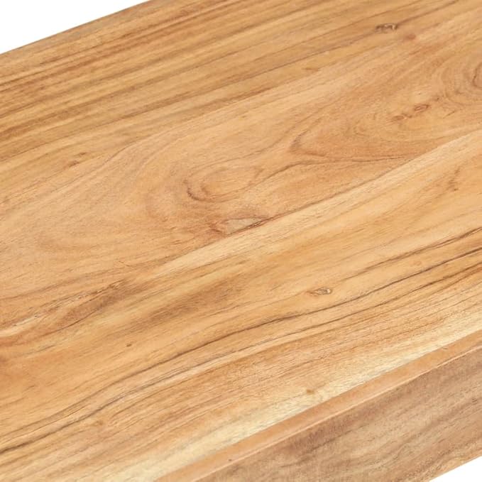Outdoor Patio Bench, Wooden Garden Bench, No Armrests, Sturdy Acacia Wood Front Porch Chair, for Porch, Garden, Patio,Bench 43.3"x15"x18.1" Solid Acacia Wood