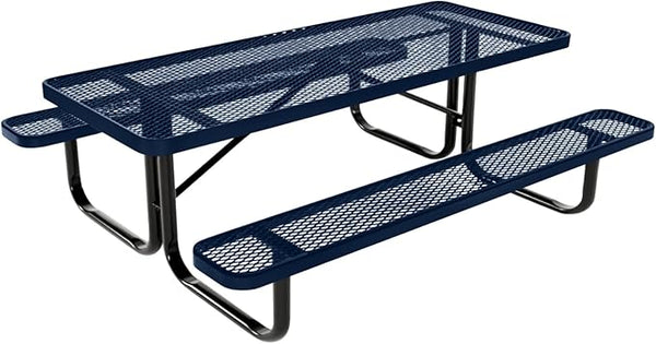 COATEDOUTDOORFURNITURE Heavy-Duty Portable Outdoor Kids Table, Expanded Metal Kids Picnic Table - Photo 1