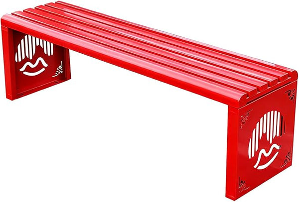 Heavy Duty Outdoor Benches Weatherproof Galvanized Steel Park Benches Slats Design Metal Garden Chair Commercial Street - Photo 1
