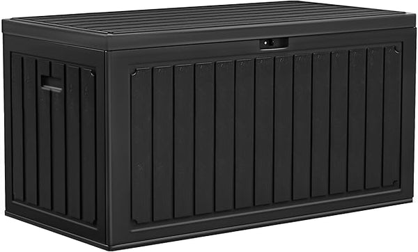 YITAHOME 90 Gallon Large Deck Box, Double-Wall Resin Outdoor Storage Boxes, Deck Storage for Patio Furniture, Cushions - Photo 1