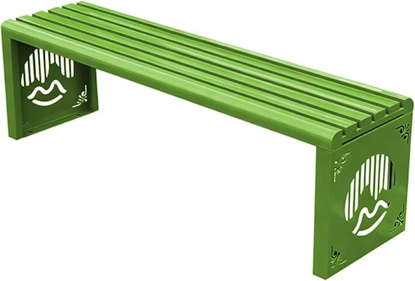Heavy Duty Outdoor Benches Weatherproof Galvanized Steel Park Benches Slats Design Metal Garden Chair Commercial Street - Photo 1