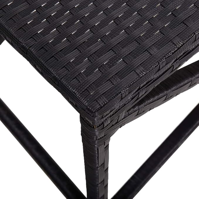 Outdoor Garden Bench 47.2 in, Poly Rattan Seating for 2, Modern Patio Furniture with Powder-Coated Steel Frame, Weather-Resistant Backyard Seat