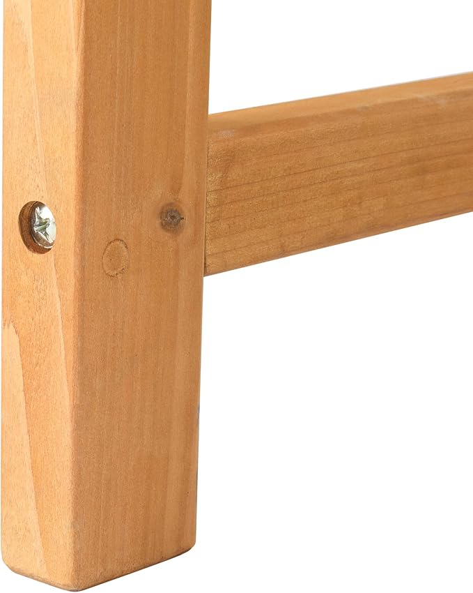 Outdoor Bench with Arms and Back, Fir Wood, Natural Wood Finish, Weather Resistant for Patio, Backyard, Porch, Deck, or Garden