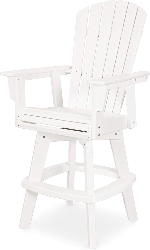POLYWOOD® Nautical Bar Chair, White - Photo 1