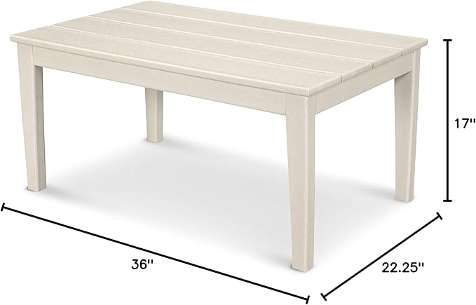 POLYWOOD® Newport 22" x 36" Coffee Table Sand