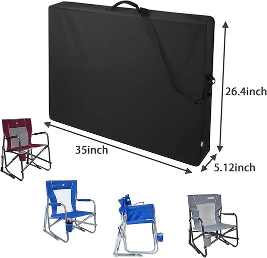 Xxerciz Carry Bag Compatible with GCI Outdoor Freestyle Rocker Chair, Folding Chair Storage Bag Replacement Bag with Adjustable Shoulder Strap and Handle for Camping Fishing