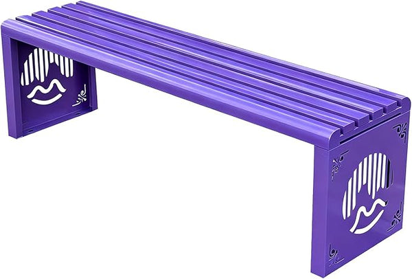 Heavy Duty Outdoor Benches Weatherproof Galvanized Steel Park Benches Slats Design Metal Garden Chair Commercial Street - Photo 1