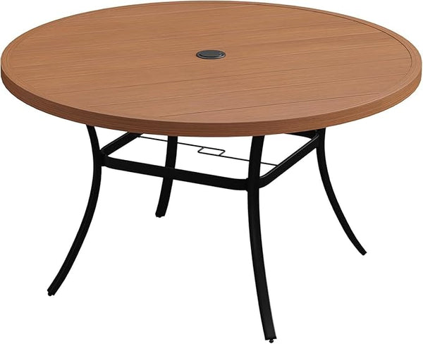 VICLLAX 50" Outdoor Round Patio Dining Table for 4-6 - Photo 1
