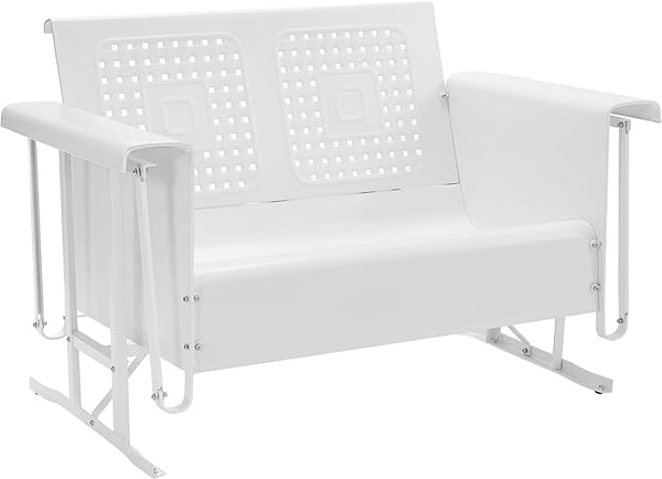 Crosley Furniture Bates Loveseat Glider - White - Photo 1