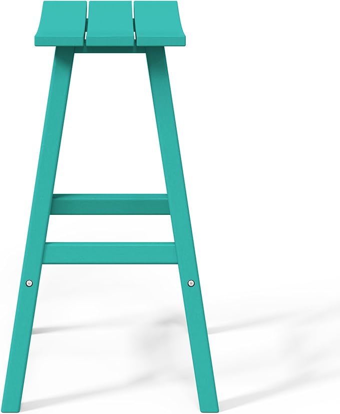 WestinTrends Malibu Malibu 29 Inch High Backless Seat Bar Stools (Set of 3), Turquoise