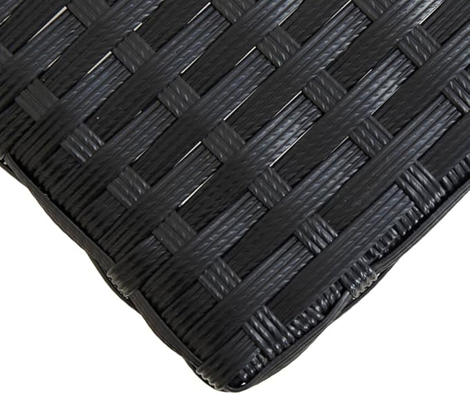 Patio Bench,Benches for Outside,Porch Bench,Park Benches,Garden Bench,Yard Bench,for The Front Porch,Deck, Balcony,Backyard,Lawn,Path,47.2 Black,Poly Rattan and Solid Acacia Wood