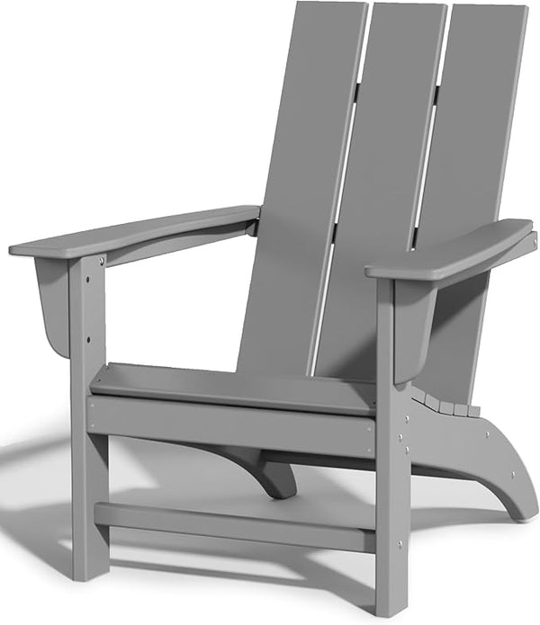 Poly Lumber Adirondack Chair with Cup Holder, All-Weather Resistant Outdoor Patio Chairs, Look Like Wood - Photo 1