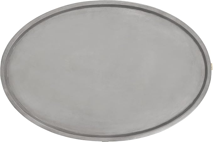 Safavieh Outdoor Collection Hadwin Dark Grey Indoor/Outdoor Modern Concrete Oval 31.5" Coffee Table